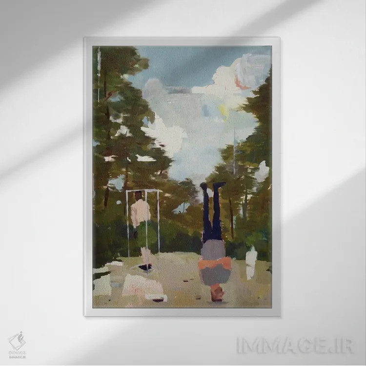 تابلو یک جنگل اثر الکساندر گراهوفسکی - نمای قابدار سفید