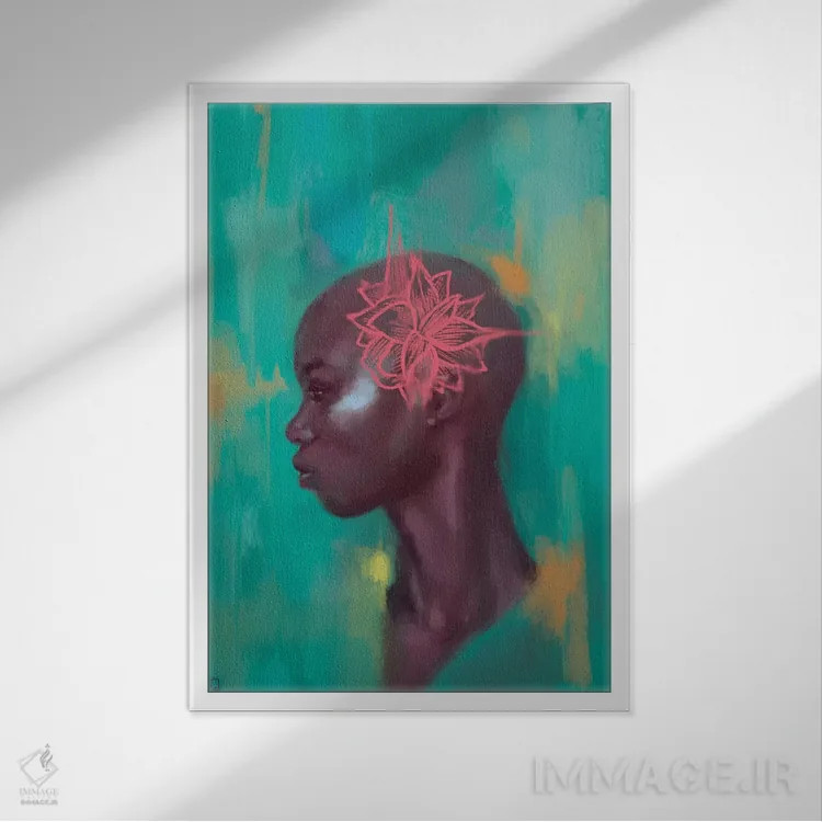 تابلو آماریلیس (گل) اثر الکساندر گراهوفسکی - نمای قابدار سفید