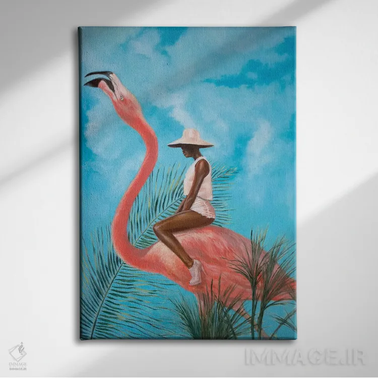 تابلو ازدواج در باغ پلاستیکی اثر الکساندر گراهوفسکی - نمای روبهرو روی دیوار