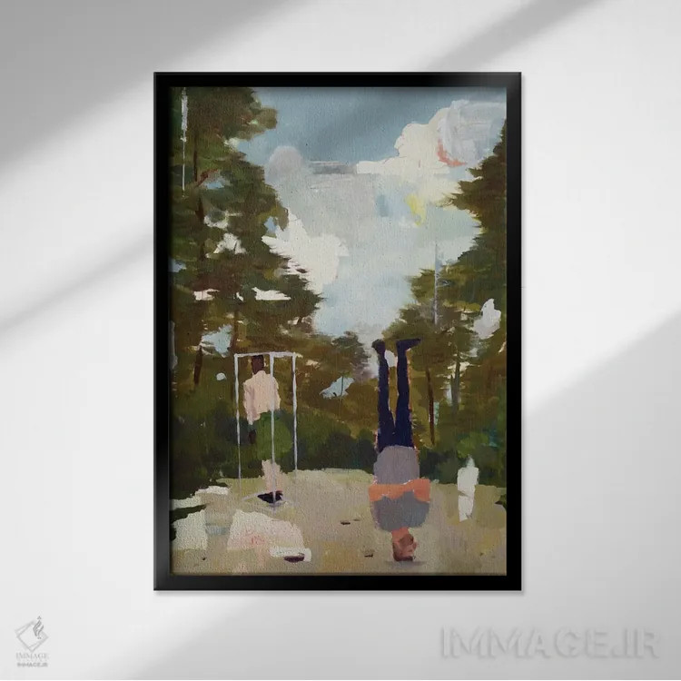 تابلو یک جنگل اثر الکساندر گراهوفسکی - نمای قابدار مشکی