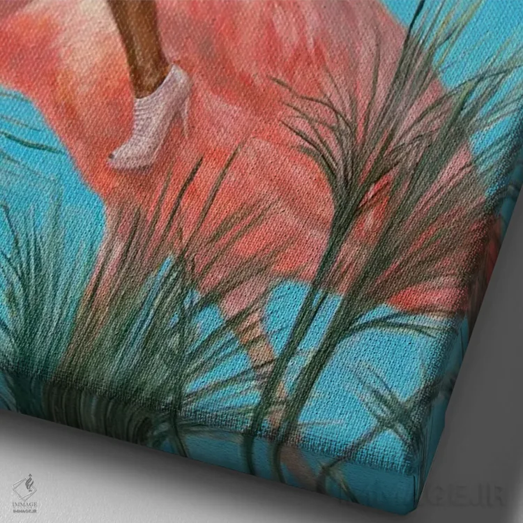 تابلو ازدواج در باغ پلاستیکی اثر الکساندر گراهوفسکی - نمای نزدیک بافت بوم