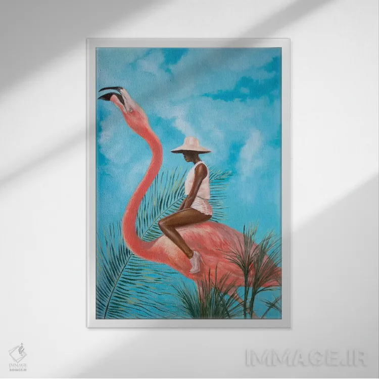 تابلو ازدواج در باغ پلاستیکی اثر الکساندر گراهوفسکی - نمای قابدار سفید