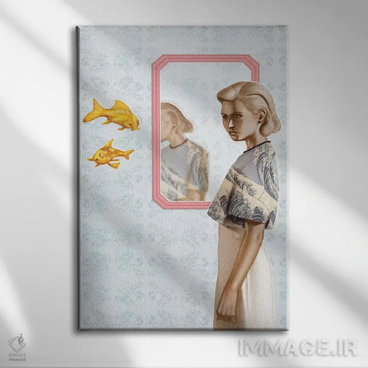 تابلو آینه آینه (اشاره به داستانها) اثر الکساندر گراهوفسکی - نمای روبهرو روی دیوار