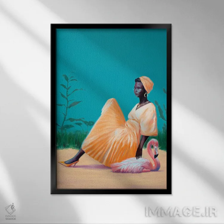 تابلو بازگشت به باغ پلاستیکی اثر الکساندر گراهوفسکی - نمای قابدار مشکی