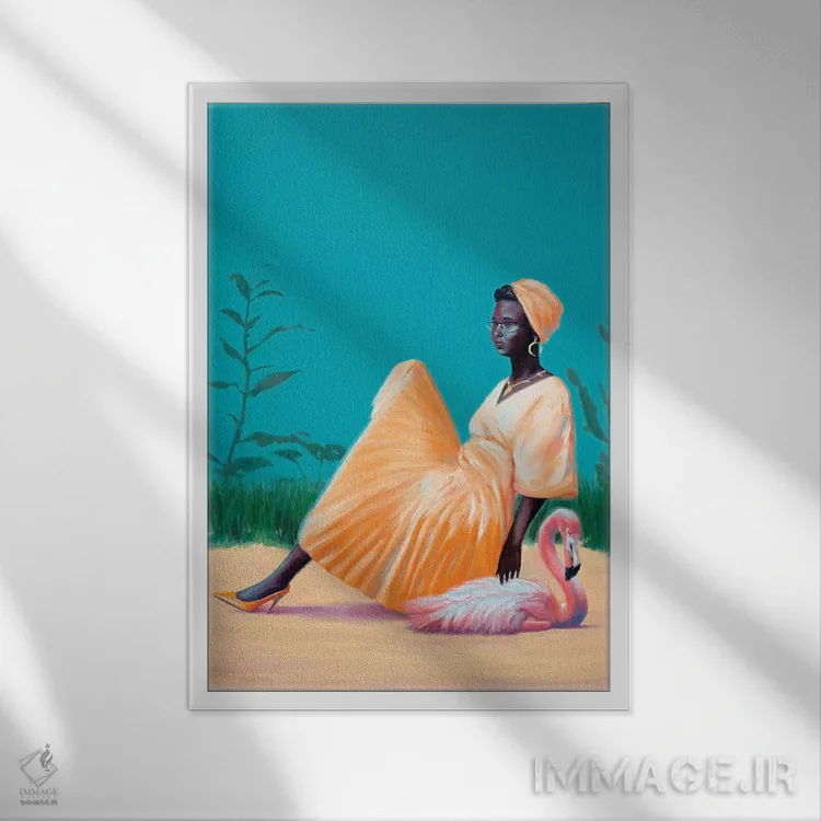 تابلو بازگشت به باغ پلاستیکی اثر الکساندر گراهوفسکی - نمای قابدار سفید