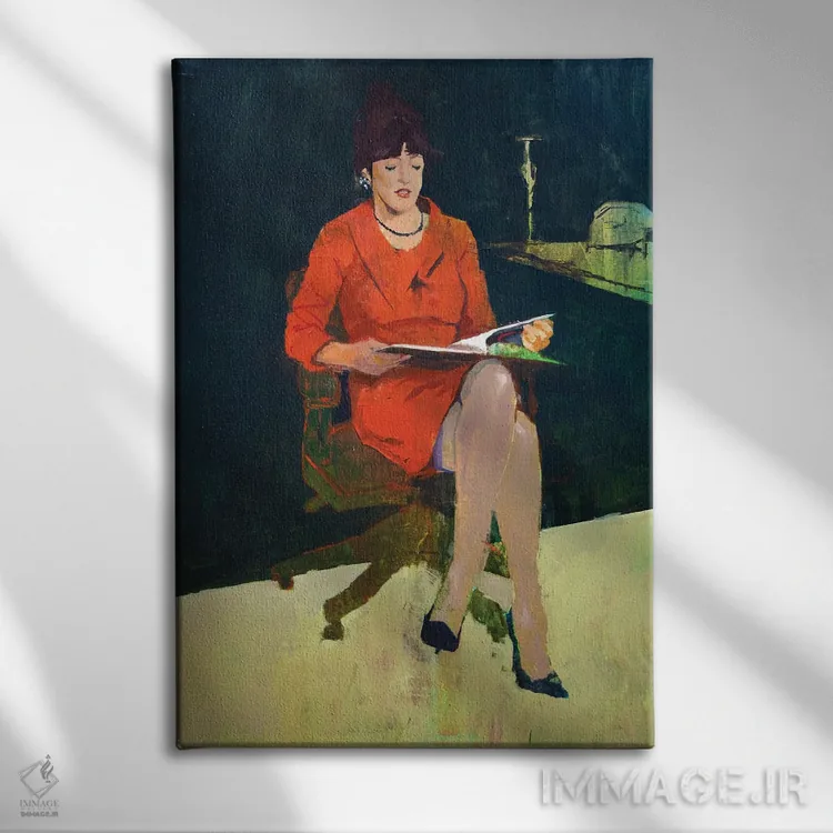 تابلو خواننده اثر الکساندر گراهوفسکی - نمای روبهرو روی دیوار