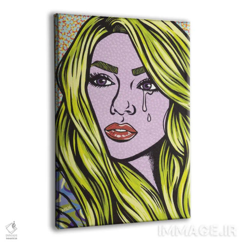 تابلو دختر کمیک بلوند و گریان اثر آلیسون گاتچل - نمای پرسپکتیو محصول