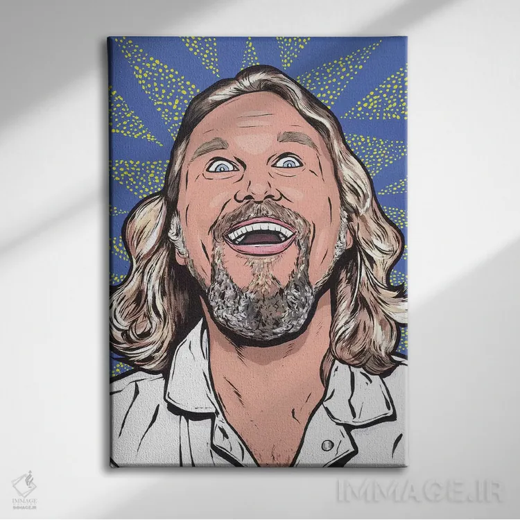 تابلو بیگ لبوسکی (فیلم/شخصیت) اثر آلیسون گاتچل - نمای روبهرو روی دیوار