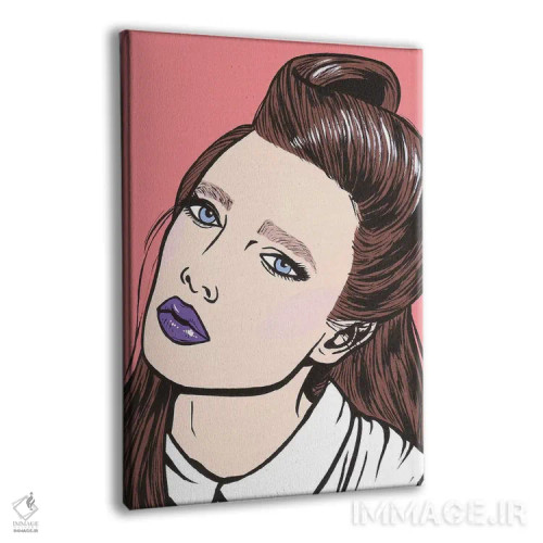 تابلو دختر کمیک سبزه اثر آلیسون گاتچل - نمای پرسپکتیو محصول