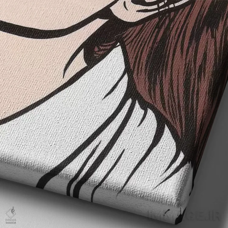 تابلو دختر کمیک سبزه اثر آلیسون گاتچل - نمای نزدیک بافت بوم