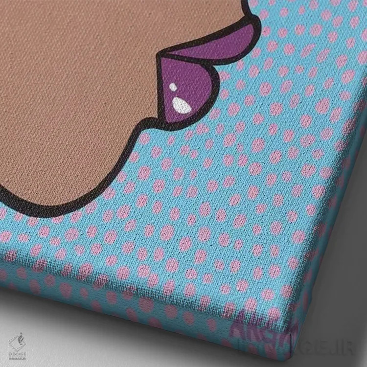 تابلو دختر سیاهپوست مدل غمگین اثر آلیسون گاتچل - نمای نزدیک بافت بوم