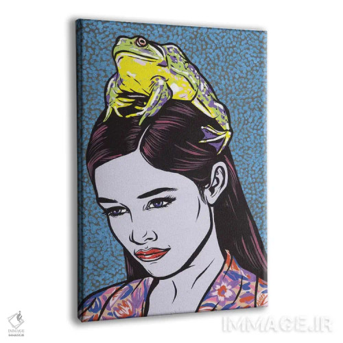 تابلو دختر با قورباغه اثر آلیسون گاتچل - نمای پرسپکتیو محصول