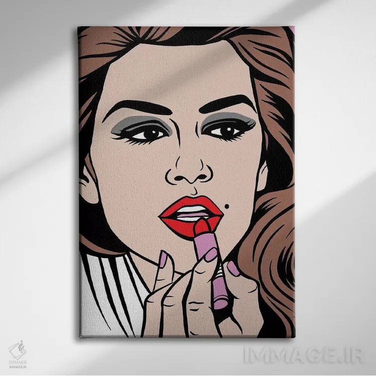 تابلو رژ لب سیندی کرافورد اثر آلیسون گاتچل - نمای روبهرو روی دیوار