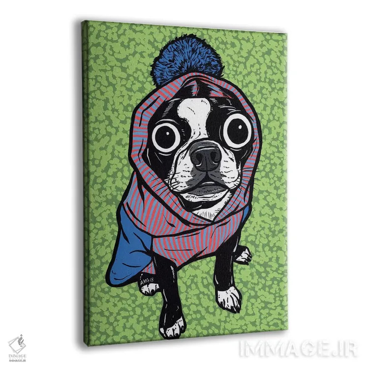 تابلو پولیور پام برای سگ بوستون تریر اثر آلیسون گاتچل - نمای پرسپکتیو محصول