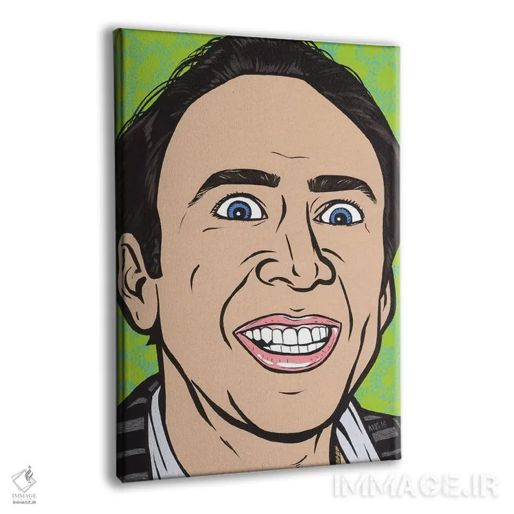 تابلو نیک کیج (بازیگر) اثر آلیسون گاتچل - نمای پرسپکتیو محصول