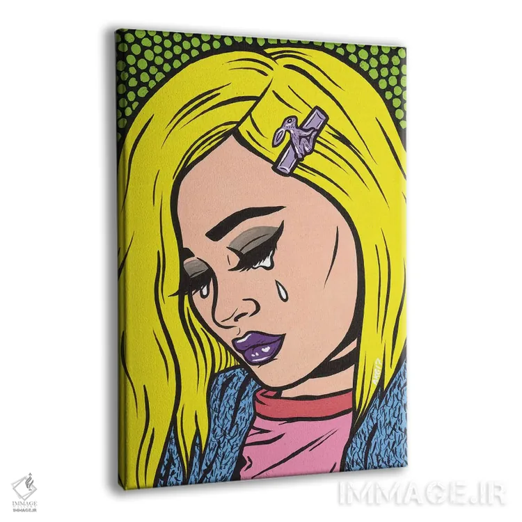 تابلو دختر ناراحت با استایل گرانج اثر آلیسون گاتچل - نمای پرسپکتیو محصول