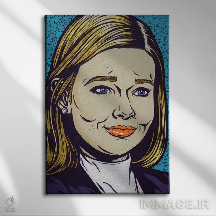 تابلو شیو (شخصیت سریال "وراثت") اثر آلیسون گاتچل - نمای روبهرو روی دیوار