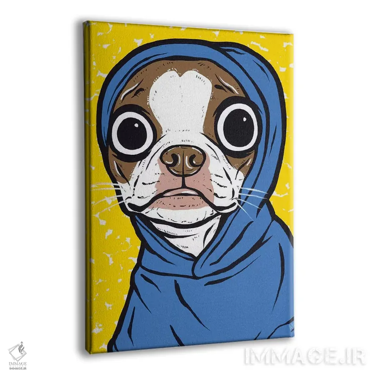 تابلو هودی بوستون تریر قهوهای اثر آلیسون گاتچل - نمای پرسپکتیو محصول