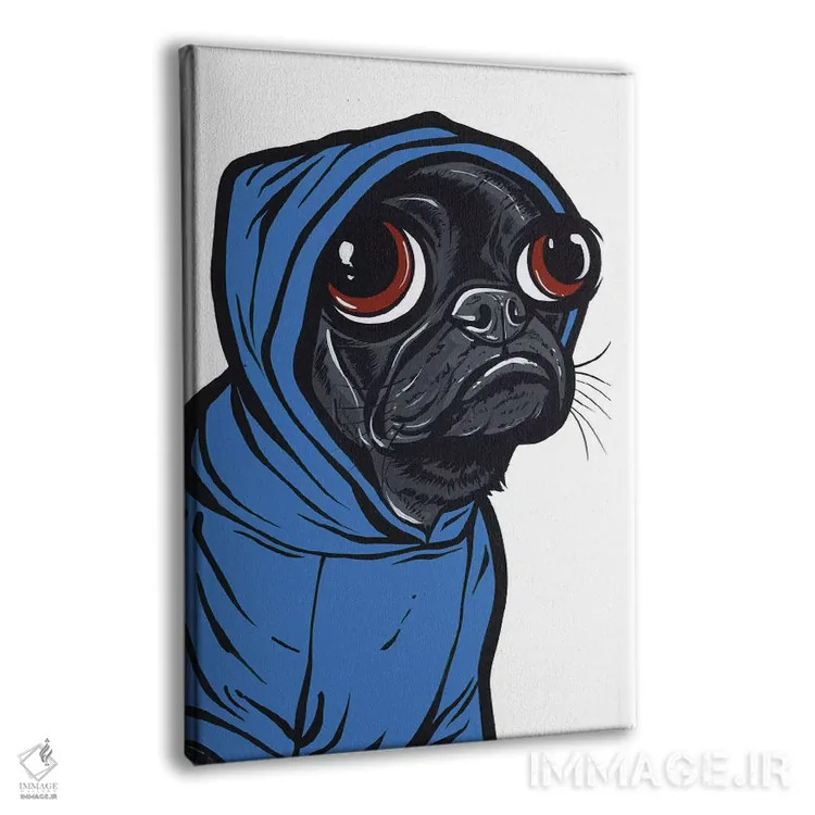 تابلو هودی پاگ سیاه اثر آلیسون گاتچل - نمای پرسپکتیو محصول