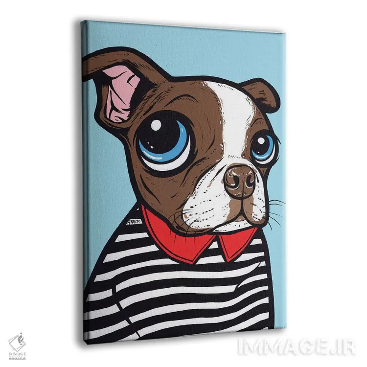 تابلو بوستون تریر قهوهای اثر آلیسون گاتچل - نمای پرسپکتیو محصول