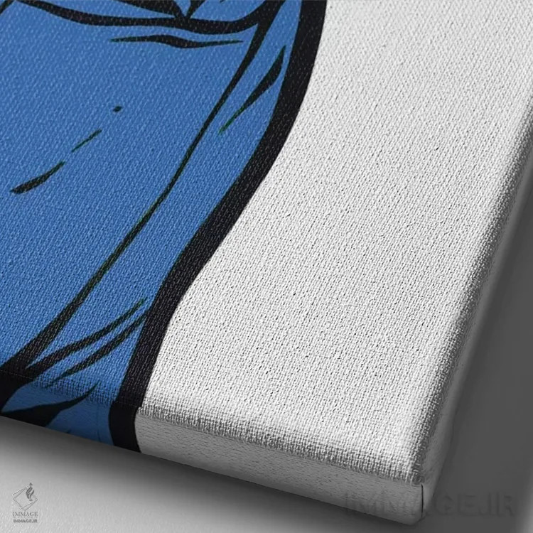 تابلو هودی پاگ سیاه اثر آلیسون گاتچل - نمای نزدیک بافت بوم