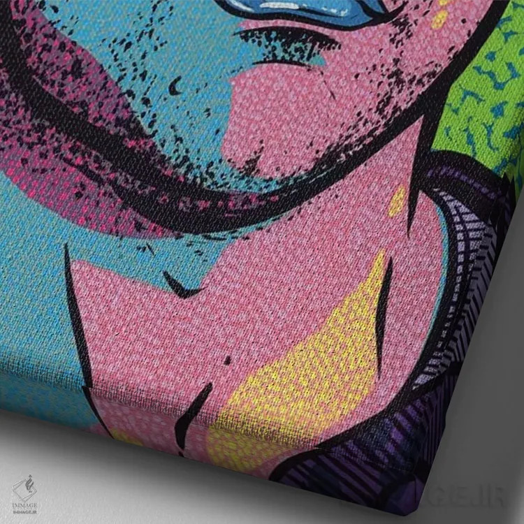 تابلو دیوید (شخصیت سریال Schitt's Creek) اثر آلیسون گاتچل - نمای نزدیک بافت بوم