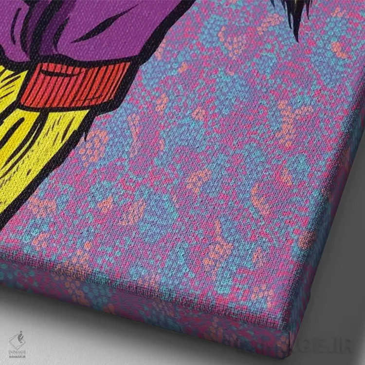 تابلو سگ ژاپنی شین بلوند (نژاد ژاپنی) اثر آلیسون گاتچل - نمای نزدیک بافت بوم