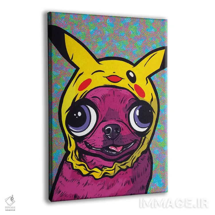 تابلو چیهواهوا بنفش اثر آلیسون گاتچل - نمای پرسپکتیو محصول