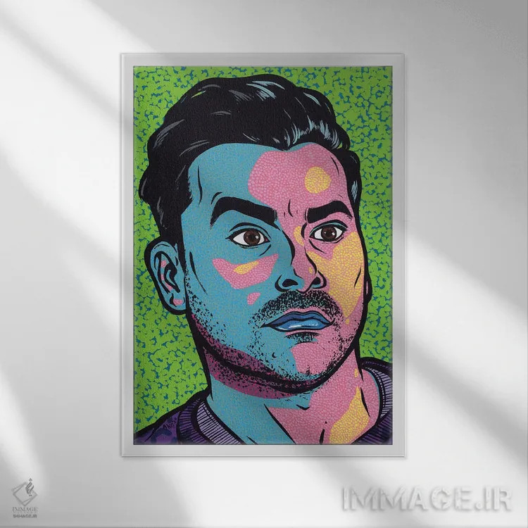 تابلو دیوید (شخصیت سریال Schitt's Creek) اثر آلیسون گاتچل - نمای قابدار سفید