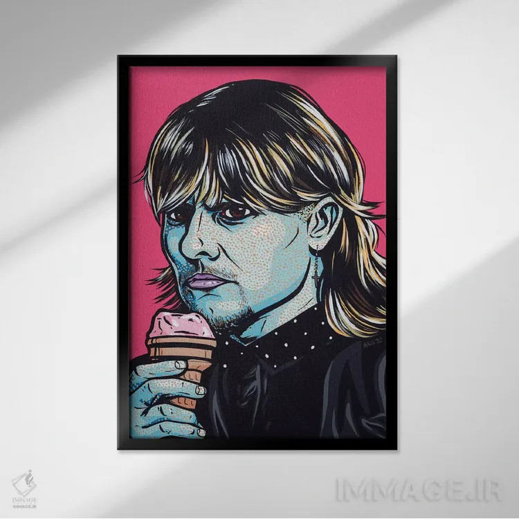 تابلو کیف (شخصیت سریال The Righteous Gemstones) اثر آلیسون گاتچل - نمای قابدار مشکی