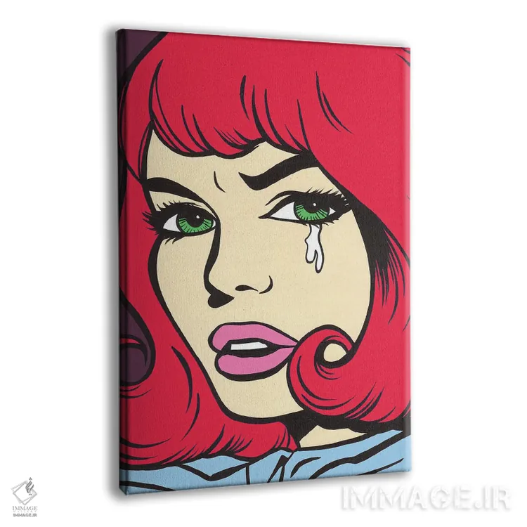 تابلو دختر کمیک گریان با موهای قرمز اثر آلیسون گاتچل - نمای پرسپکتیو محصول