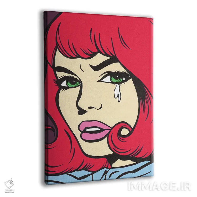 تابلو دختر کمیک گریان با موهای قرمز اثر آلیسون گاتچل - نمای پرسپکتیو محصول