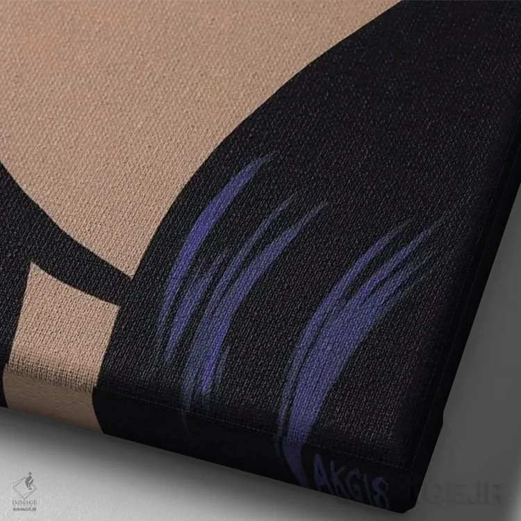 تابلو دختر گریان با متن "فضا لازم دارم" اثر آلیسون گاتچل - نمای نزدیک بافت بوم