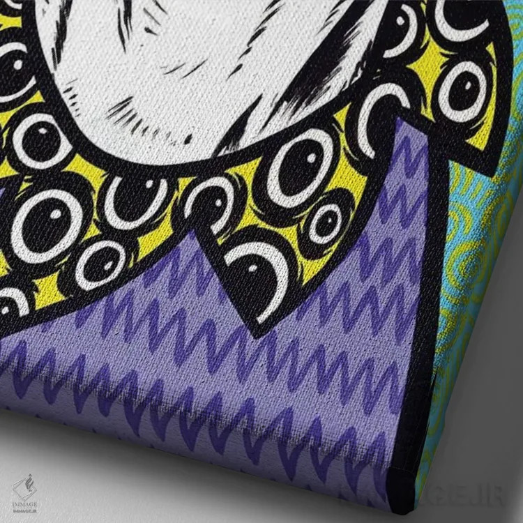 تابلو زبان بوستون تریر قهوهای اثر آلیسون گاتچل - نمای نزدیک بافت بوم