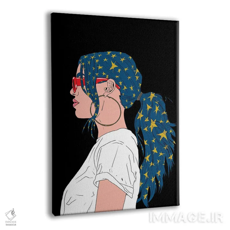 تابلو دختر کمیک با ستاره اثر آلیسون گاتچل - نمای پرسپکتیو محصول