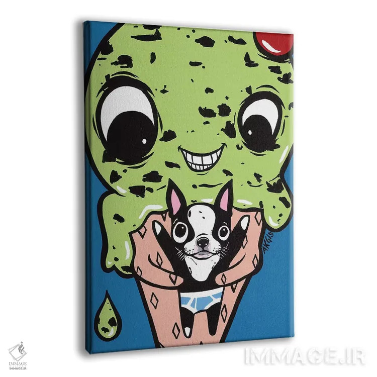 تابلو بوستون تریر بغلکنندهٔ بستنی اثر آلیسون گاتچل - نمای پرسپکتیو محصول