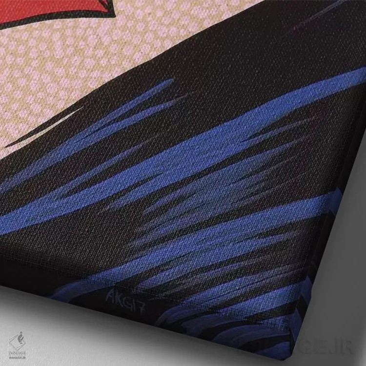 تابلو دختر گریان با چشمهای سبز اثر آلیسون گاتچل - نمای نزدیک بافت بوم