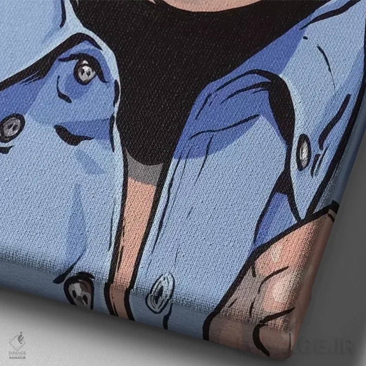 تابلو فابیو در رولرکوستر (اشاره به یک رویداد معروف) اثر آلیسون گاتچل - نمای نزدیک بافت بوم