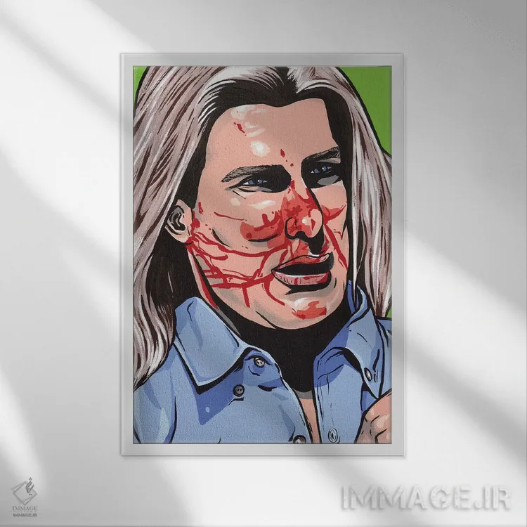 تابلو فابیو در رولرکوستر (اشاره به یک رویداد معروف) اثر آلیسون گاتچل - نمای قابدار سفید