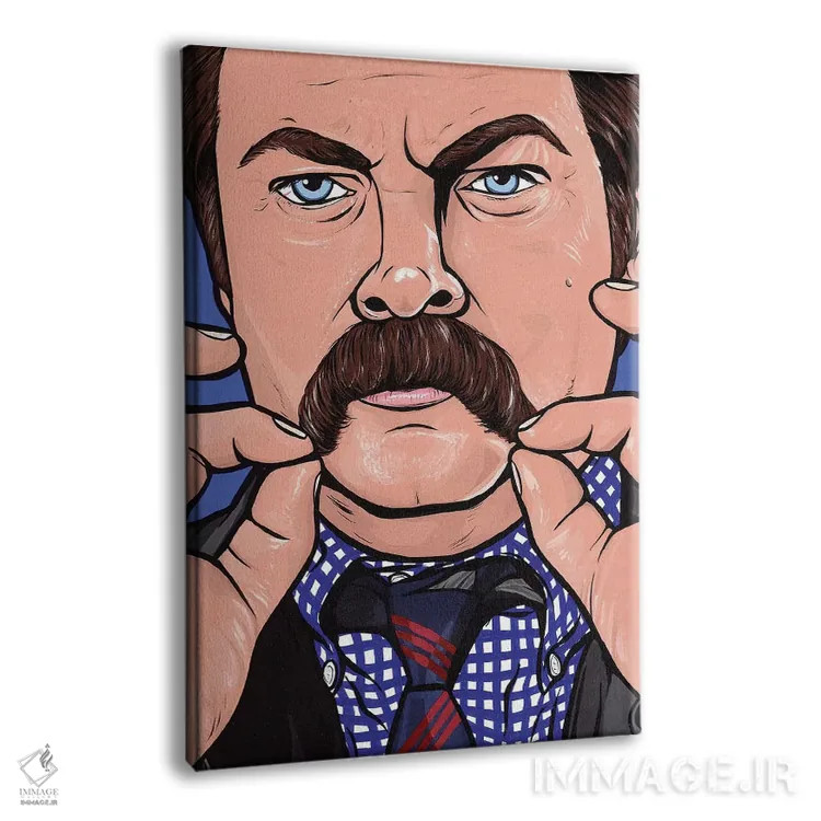 تابلو ران سوانسون (شخصیت سریال Parks and Recreation) اثر آلیسون گاتچل - نمای پرسپکتیو محصول
