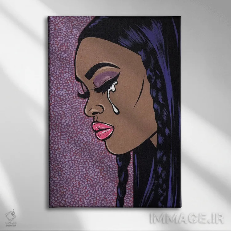 تابلو دختر کمیک غمگین I (نسخه اول) اثر آلیسون گاتچل - نمای روبهرو روی دیوار