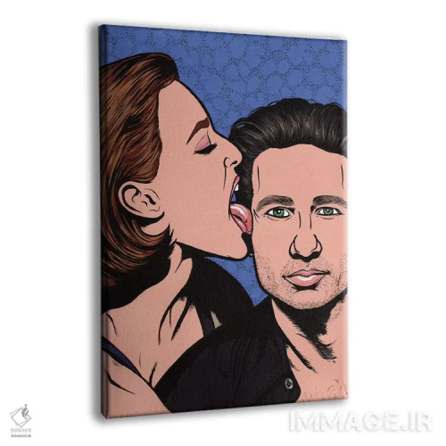 تابلو اسکالی و مالدر (شخصیتهای سریال The X-Files) اثر آلیسون گاتچل - نمای پرسپکتیو محصول