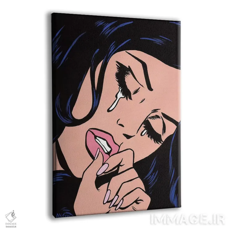 تابلو دختر کمیک غمگین II (نسخه دوم) اثر آلیسون گاتچل - نمای پرسپکتیو محصول