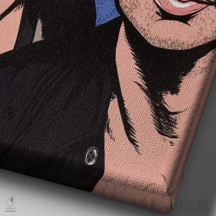 تابلو اسکالی و مالدر (شخصیتهای سریال The X-Files) اثر آلیسون گاتچل - نمای نزدیک بافت بوم