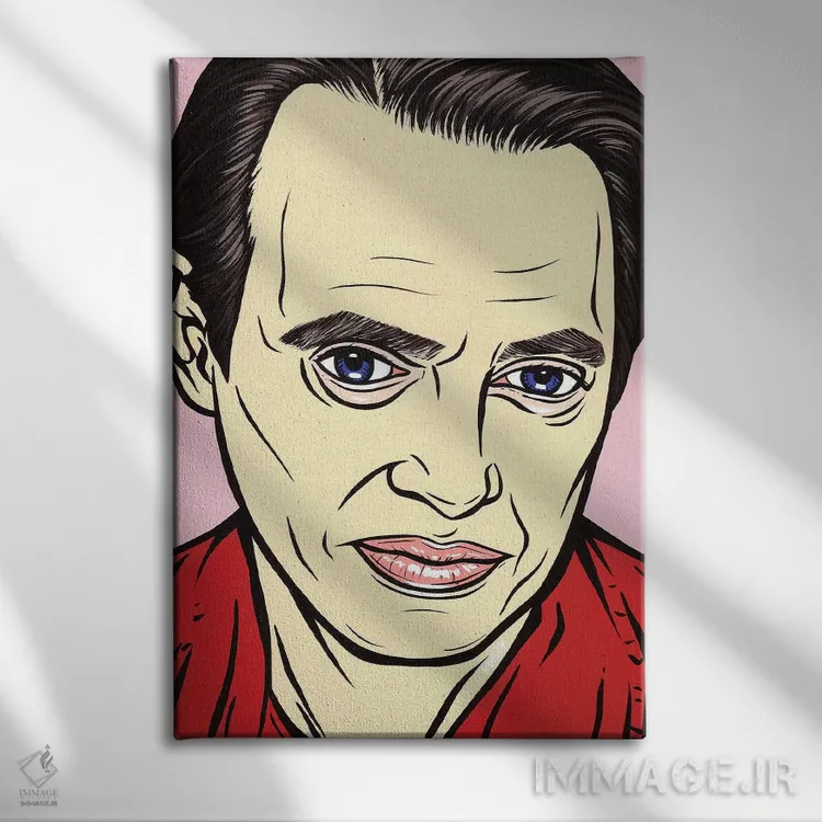 تابلو استیو بوشمی (بازیگر) اثر آلیسون گاتچل - نمای روبهرو روی دیوار