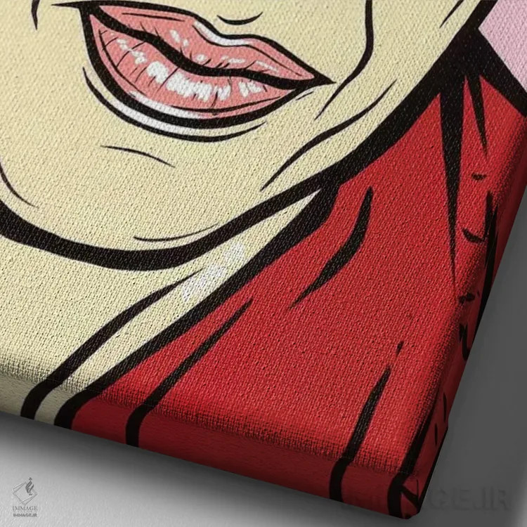 تابلو استیو بوشمی (بازیگر) اثر آلیسون گاتچل - نمای نزدیک بافت بوم