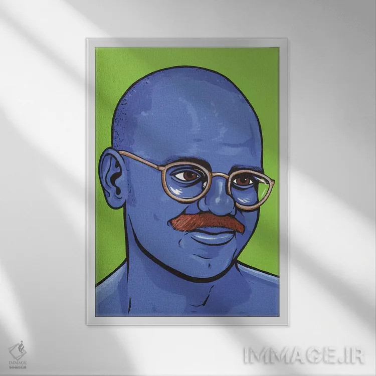 تابلو توبیاس فونکه (شخصیت سریال Arrested Development) اثر آلیسون گاتچل - نمای قابدار سفید