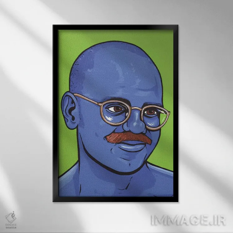 تابلو توبیاس فونکه (شخصیت سریال Arrested Development) اثر آلیسون گاتچل - نمای قابدار مشکی