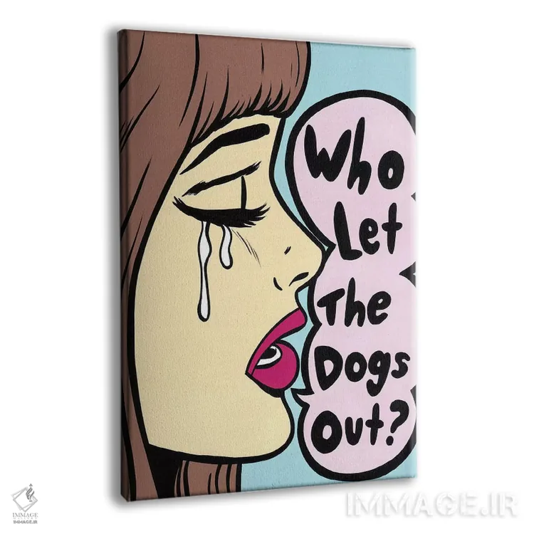 تابلو چه کسی سگها را آزاد کرد (ارجاع به آهنگ) اثر آلیسون گاتچل - نمای پرسپکتیو محصول