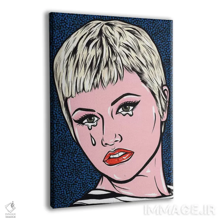 تابلو دختر کمیک گریان دلورس اثر آلیسون گاتچل - نمای پرسپکتیو محصول
